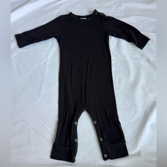 Kate Quinn Organics Set of 2‎ Newborn Bodysuits Snap Bamboo Cotton Black Floral - Picture 7 of 12